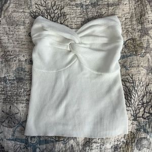 White Sweater tube top